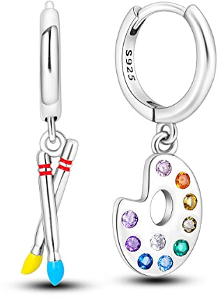 NARMO 925 Sterling Silver Dangle Hoop Earrings for Women Cherry Earrings