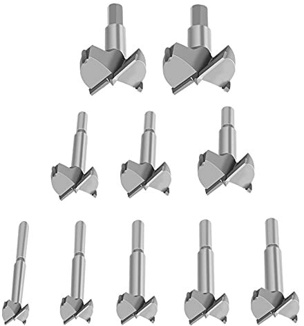 Wood Milling Cutter Woodworking Tool Center Drill Bit Set Round Shank Hinge Hole Saw Cutter Cemented Carbide Drill Bit 14-48mm Wood Flat Drilling Bits Bearing Milling Cutting Tool