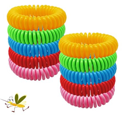 CABLEPELADO Pulseras Repelentes de Mosquitos, Brazaletes repelentes de insectos, Pulseras anti-mosquitos, repelentes mosquitos, Pulsera Natural No Tóxica con Olor a Citronela y Menta, Niños y adultos