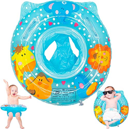 Bouée Bébé, Anneau de Natation pour bébé, Bague de Natation pour Bebe avec Siège, Bouée Gonflable pour bébé Flottant, Flotteur de Piscine pour bébés de 6 à 36 Mois,Bleu