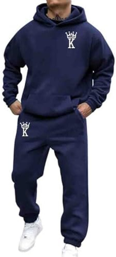 Jogginganzug Für Herren Damen 2024 Y2K Hooded Tops+Hose Tracksuit Buchstaben Druck Lose Hoodies Und Jogginghosen Hip Hop Unisex Pullover Sporthosen Anzug Zweiteiliger Jogginganzug mit Pullover