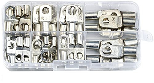 Capicorda Ad Occhiello Utensile di crimpatura del capocorda del cavo per alette pesanti del filo del filo del morsetto di rame del terminale con i terminali dell'anello di rame 60pcs(60pcs SC with HX-