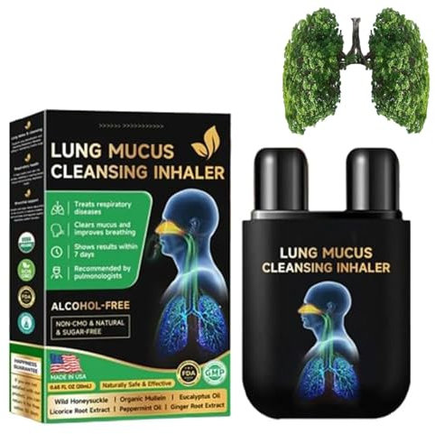 Lungenmucus Reinigungsinhalator, Kräuter Lungenreiniger Inhalator, Lungenreinigungs Inhalator, Lungenmucus Reinigungs Inhalator, Inhalator (1stück)