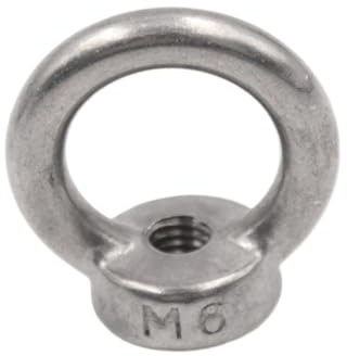 Augenmutter, Augenschraube, M5/M6/M8/M10/M12 304 Edelstahl-Hebeösenmuttern/Schraubring Ösenschraubenring Hakenmutterschrauben Edelstahl-Ösenschrauben(M6)