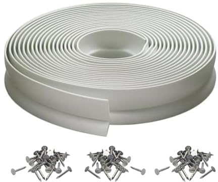 Rocky Mountain Goods Garage Door Top and Sides Seal – 30 ft Weatherproof Vinyl Weather Stripping – Keeps Dust, Moisture, and Wind Out – Easy to Install with Included Nails – Durable for All Seasons