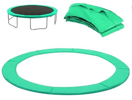 MPYEKP Trampolin Randabdeckung Ø244 305cm Federabdeckung,Trampolin Umrandung Blau,Trampolin Ersatzteil Trampolin Randabdeckung,Sicherheitsmatte,UV-resistent,Reißfestes(Green,8ft)