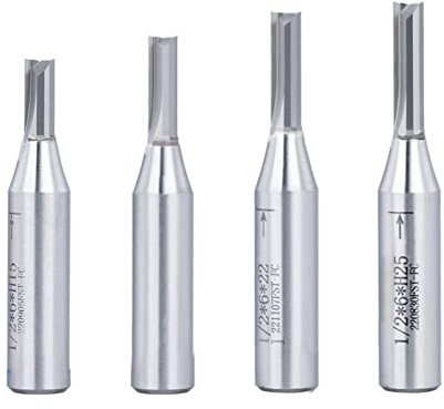 Router bit End Mill 1/2inch (12.7mm) Shank Straight Router Bit Woodworking Milling Cutter for MDF Plywood Chipboard Slot Bit (Size : 12.7x5x30mm)(12.7x4x20mm)