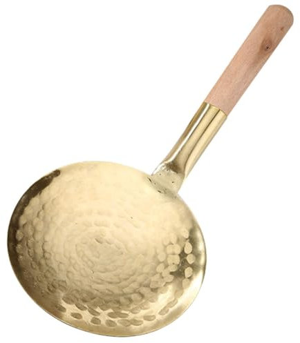 Alipis Cucchiaio Da Zuppa Portatile in Rame Per Tofu Impugnatura Comoda 10 Cm Per Casa Bar Ristoranti