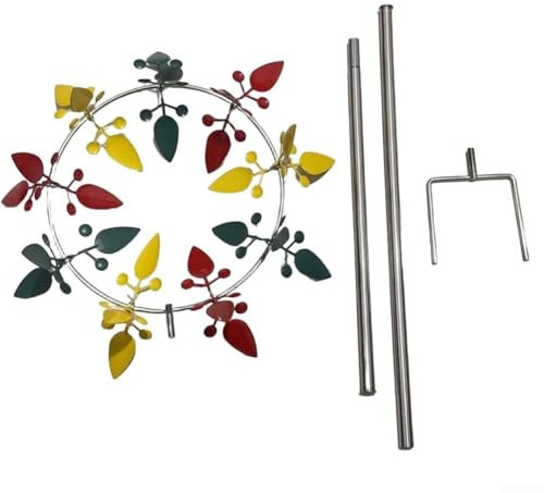 Windrad aus Metall, drehbar, aus Edelstahl, bunt, für den Außenbereich, einfach einsetzbar, für verschiedene Outdoor-Einstellungen