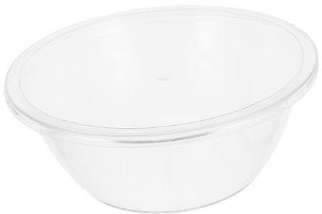 Hemobllo Ciotola Di Plastica Trasparente Profonda Con Coperchio Grande Capacità Per Mescolare Impasto Verdure Insalate e Cibo