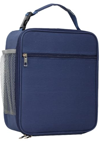 MLPKOI Bolsa Térmica Porta Alimentos, Nevera Pequeña Portatil Bolsa Isotermica Porta Alimentos para Oficina, Viaje, Pícnic, Colegio, Camping(Azul)