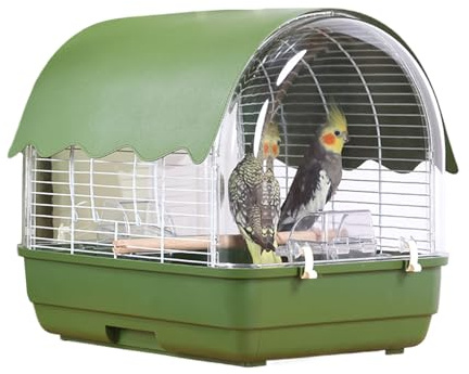 Bärbar Fågelbur | Genomskinlig Resebur För Fåglar | Conure Transportbur - För Balkong Inomhus Utomhus Park Till Conurer Cockatiels Kanariefåglar Älsklingsfåglar Finkar