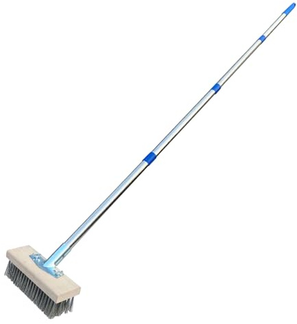 Betongborste,betongborste Patio Scrubber Moss Alger Plant | Däcksskurborste Långt handtag Utanför mossaborttagare Utomhusskurverktyg Garagerengöringsmedel för altandäck Träd