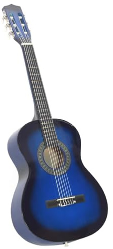 Generico Chitarra Classica per Principianti e Bambini Blu 3/4 36,Chitarre