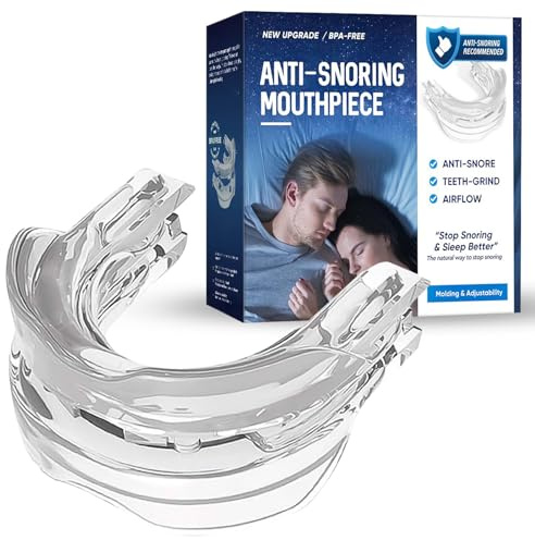Schnarchschiene zur Reduzierung von Schnarchen - Schnarchstopper, Anti Schnarch Mundschiene aus weichem Silikon für Damen & Herren für besseren Schlaf