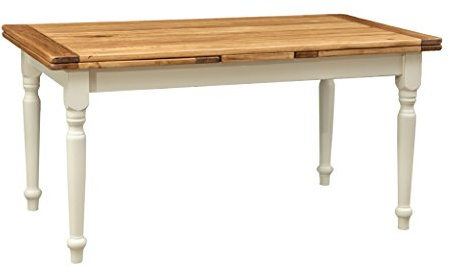 Biscottini Esstisch ausziehbar Made in Italy 160x90 cm | Esstisch Holz massiv | Küchentisch ausziehbar