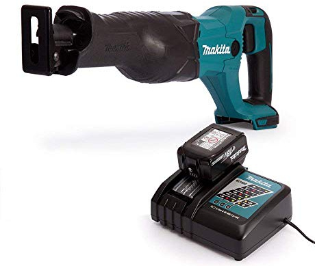 Makita DJR186Z 18V Cordless Reciprocating Saw with 1 x 5Ah Battery & Charger