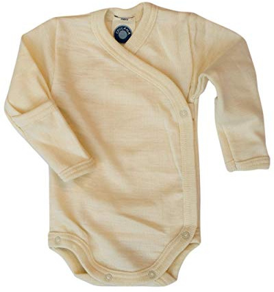 Cosilana, Baby Wickelbody mit Kratzschutz, 70% Wolle (kbT)