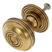 Infinity Decor Solid Brass Antique Old Style Beehive Bloxwich Reeded Cabinet Chest Knobs Pulls 6 Designs (Preston Large)
