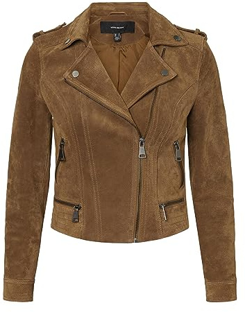 VERO MODA Jacket Suede Jacket Tobacco Brown S Tobacco Brown S