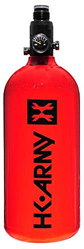 HK Army 48ci/3000psi Aluminum Compressed Air HPA Tank - Refillable High Pressure System for Paintball & Airsoft Gear - Ships Empty - Red
