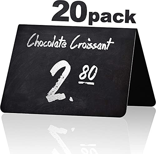 VIOKS 20er SET Kreidetafeln zum Beschriften im Zelt-Stil Gastronomie