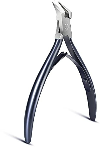 FERYES Tagliaunghie Lama dritta per unghie incarnite e spesse - Tagliaunghie incarnite con punta affilata in acciaio inossidabile - Strumento per podologia tagliaunghie a mascella larga