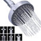 WANTOUTH Cabezal de Ducha de 5 Tipos de Chorro Alcachofa Baño de 10 CM de Diámetro Alcachofa Ducha Exterior de 360 Grados Giratorio Cabezal de Ducha de Lluvia Ajustable para Baño - Plata