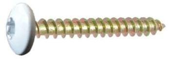 Vis penture 6x50 mm blanc pur RAL 9010 Acier Zingué Bichormaté par 50