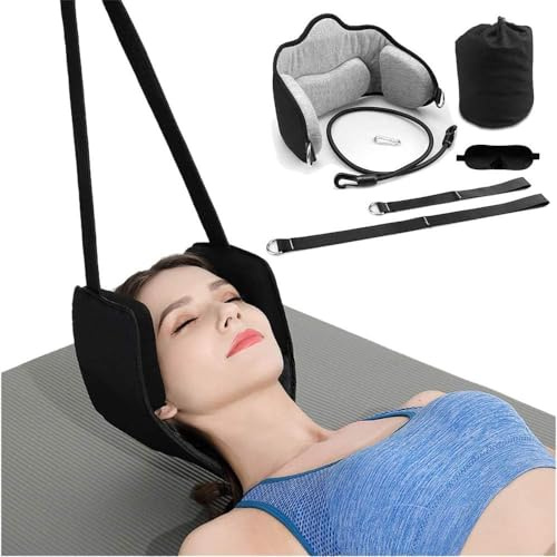 Hamaca para la Cabeza del Cuello, Dispositivo de tracción Cervical para el Dolor, Dispositivo de tracción para la Cabeza del Cuello, Hombro, Ideal para Fisioterapia y Alivio del Dolor de Cuello, con