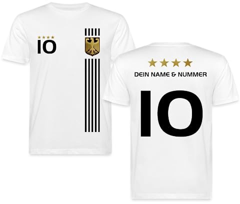 Barn och unisex personlig fotbollströja i 100 % bomull Tyskland set t-shirt, Endast T-shirt, 152