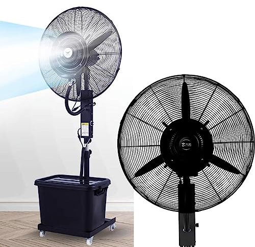 Pedestal Fan Industrial Misting Spray Fan, Oscillating Misting Air Circulator Fan, Patio Cooling Air Circulator Fan, 3 Speed 42l Water Tank, For Industrial, Commercial, Residential ( Size : 750mm )