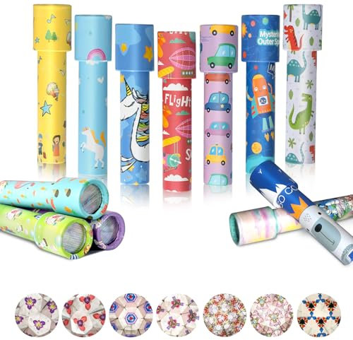 Goviox 12 Piezas Caleidoscopio, Caleidoscopios Clásicos, Juguete Caleidoscopio, Caleidoscopios para Niños, Caleidoscopio Mágico Giratorio, para Cumpleaños Infantiles, Navidad, Escuela(Color al Azar)