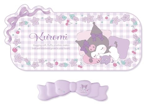 Kuitmor Kawaii Anime Mouse Pad Wrist Rest Support Set - Non-Slip Desk Mat and Memory Foam Bowknot Wrist Rest for Keyboard and Mouse,Perfect for Gaming or Home Office Work (Purple + Wrist Rest)