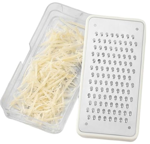Grattugia da cucina per verdure, grattugia per frutta e verdura, in acciaio inox, grattugia per frutta e verdura, multiuso, con manico antiscivolo per Pepi