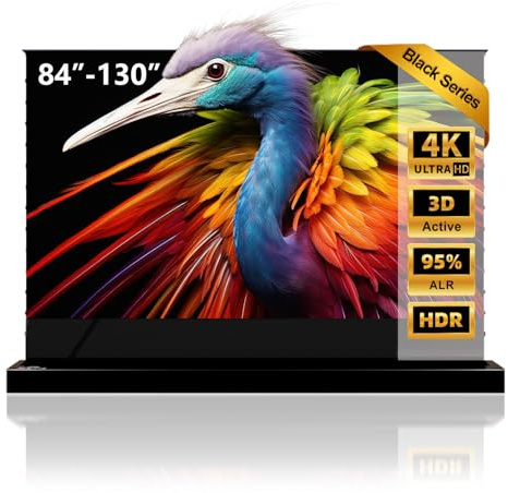NothingProjector Écran 84 Pouces Autoportant, Électrique Rétractable, ALR CLR, 4K UHD Laser TV, Home Cinéma Portable, Écran pour Projecteur Ultra-Courte Focale, Pas de Montage