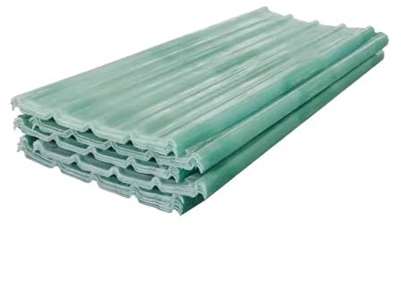 Fogli ondulati per tetti, pannelli isolanti in fibra di vetro trasparente, piastrelle impermeabili per tetti, 1,2 mm, 0,9 x 1 m (18 pezzi) - Rivestimento da parete durevole per illuminazione diurna.