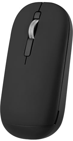 T'nB Color 3 - Souris sans Fil, Ultra Fine | Bluetooth et USB, Dragonne Rétractable, Clics Silencieux, Windows, macOS et Linux, Noir