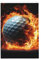 Pallina da golf sul fuoco, bandiera da giardino di benvenuto, 2 x 3 m, double face, nessuna dissolvenza, bandiere per casa, cortile, cortile, veranda, prato, decorazione esterna