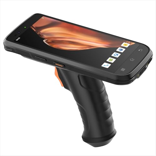 Inateck Android 12 PDA Streckkodsskanner, 6 tum full pekskärm, 1D/2D-läsare med pistolhandtag, Bluetooth-skanner IP66 6500 mAh, Wi-Fi 6 & 4G, för detaljhandel, lager, logistik, sjukvård