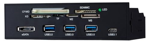 Lector de tarjetas USB 3.0 de panel frontal integrado para una transferencia de datos rápida y versátil solución de transferencia de datos de lector interno de PC