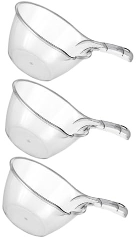 Mikinona 3piezas Pala De Plástico Para Agua Cucharón Pequeño De Cocina Cucharones Para Servir Para Baño y Cocina
