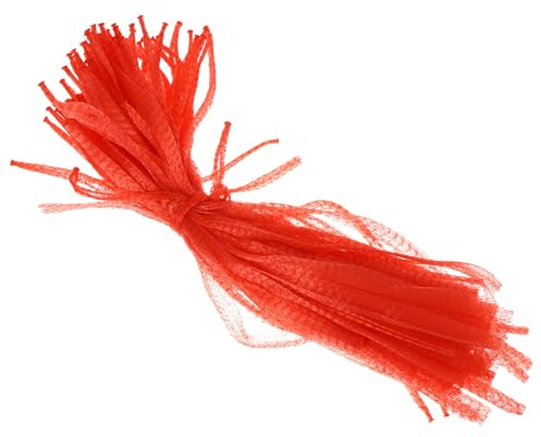 TOGEVAL 100 pezzi Buste Rete Riutilizzabili per Frutta e Verdura Sacchetti in Rete Plastica per Conservazione Alimenti Adatti Cipolle Castagne e Verdure Design Trasparente per Facile