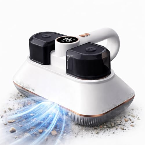 Somnïa Aspirapolvere a mano leggero, portatile e senza fili, anti acari, anti batteri, tecnologia ciclonica, filtro HEPA, 100 W, batteria ricaricabile, ideale per materasso, tende, divani