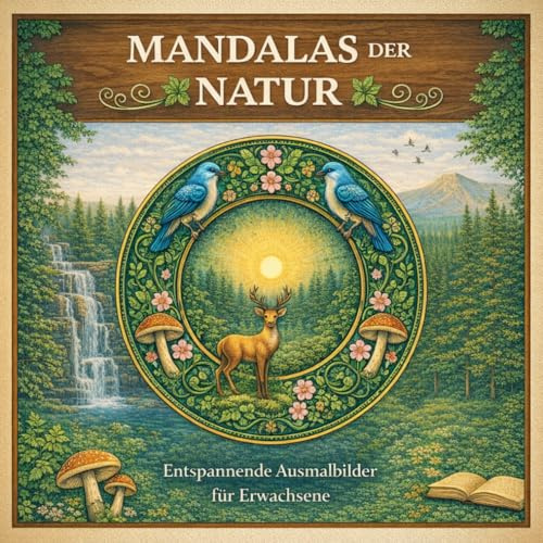 Mandalas der Natur: 40 entspannende Ausmalbilder für Erwachsene – Detailreiche Naturmotive zum Abschalten, Entspannen und Kreativsein