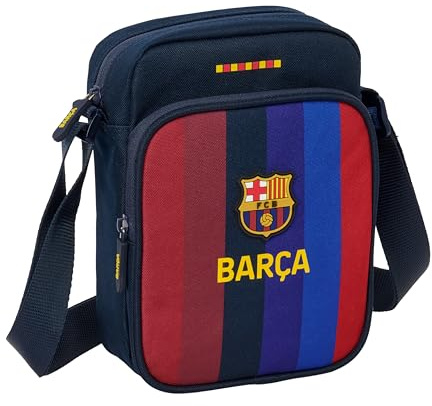 Safta F.C. BARCELONA 1ª EQUIPACIÓN 26/27 - Bandolera con Bolsillo Exterior, Maletín Portatodo, Bandolera, Cómoda y Versátil, Calidad y Resistencia, 16x6x22 cm
