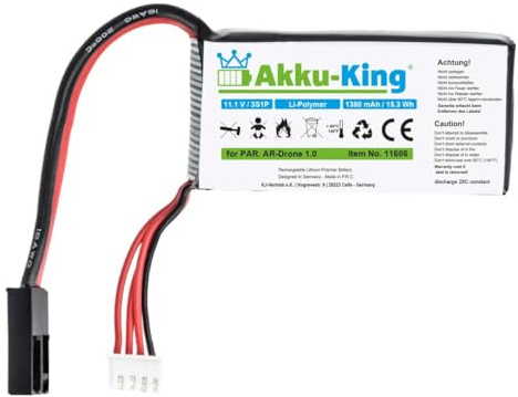 Akku kompatibel zu Parrot AR.Drone Quadrocopter - Li-Polymer 1380mAh