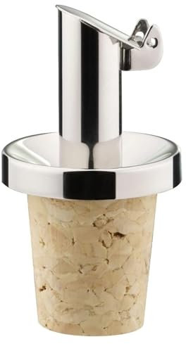 Westmark Boquilla para botella de vinagre/aceite, con tapa, Metal, acero inoxidable, Corcho natural, Inox para aceite, 47802180