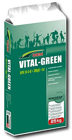CUXIN DCM Rasendünger Profi Vital Green 25 kg Frühjahrsdünger organisch gute Wirkung