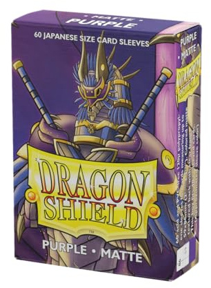 Dragon Shield | Japanese Size Card Matte Sleeves | 60 CT - Smooth & Tough Premium TCG Sleeves - Compatible with Yu-Gi-Oh, Naruto, Cardfight & Vanguard | Purple